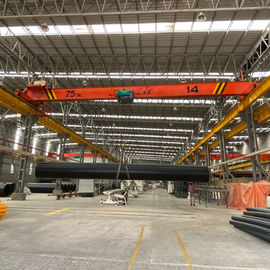 Electric Traveling Single Girder Overhead Cranes Kapasitas 7,5m Rentang 20m Mengangkat Tinggi 6m