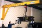 Wall Mounted Jib Cranes Kapasitas 1 ton dengan Rotasi 360 derajat dalam Spesifikasi ASTM Kuning