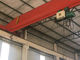 Red Single Girder Bridge Crane Overhead Perjalanan Crane Dengan Konfigurasi Cina